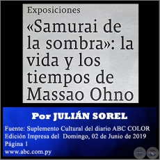 SAMURAI DE LA SOMBRA: LA VIDA Y LOS TIEMPOS DE MASSAO OHNO - Por JULIN SOREL - Domingo, 02 de Junio de 2019